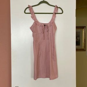 Nasty Gal Pink Gingham Mini